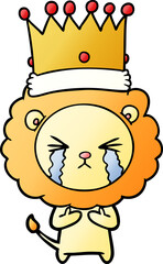 cartoon crying lion