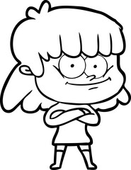 cartoon smiling woman