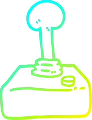cold gradient line drawing of a cartoon joystick © lineartestpilot