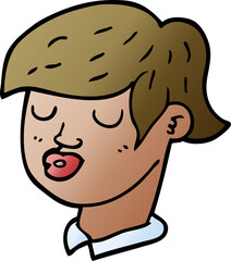 cartoon doodle content face