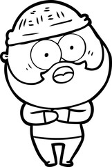 cartoon bearded man