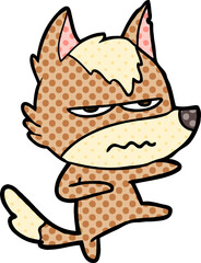 cartoon annoyed wolf
