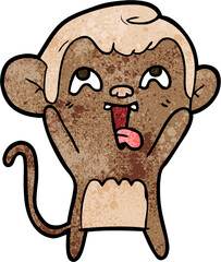 crazy cartoon monkey