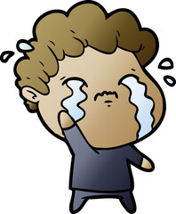 cartoon man crying