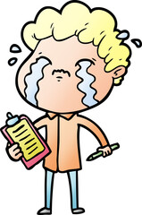 cartoon man crying