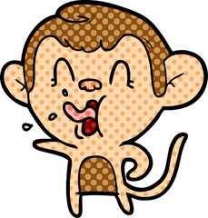 crazy cartoon monkey