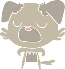 flat color style cartoon dog