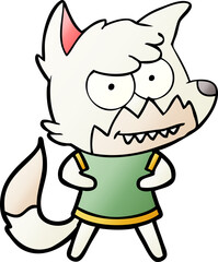 cartoon grinning fox