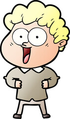 cartoon happy man