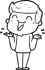 cartoon man laughing