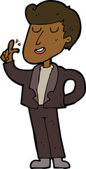 cartoon cool guy snapping fingers