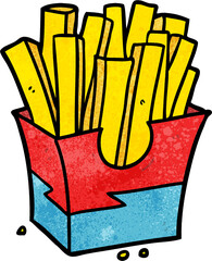 cartoon junk food fries