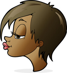 cartoon pretty woman