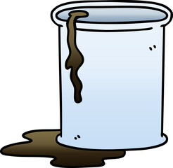 gradient shaded quirky cartoon barrel of oil
