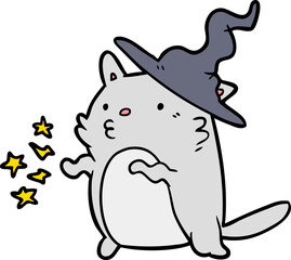 magical amazing cartoon cat wizard