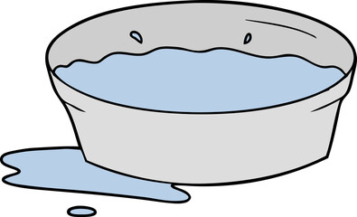 cartoon dog water bowl