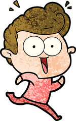 cartoon excited man