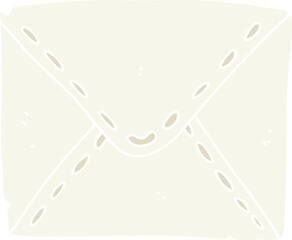 flat color style cartoon letter