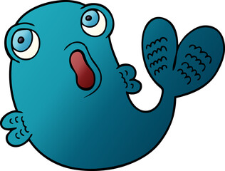 cartoon doodle of a fish