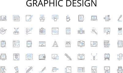 Graphic design line icons collection. mbition, advancement, career, climb, competition, development, hierarchy vector and linear illustration. growth, leadership, management outline signs set