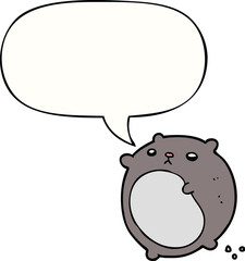 cartoon bear with speech bubble