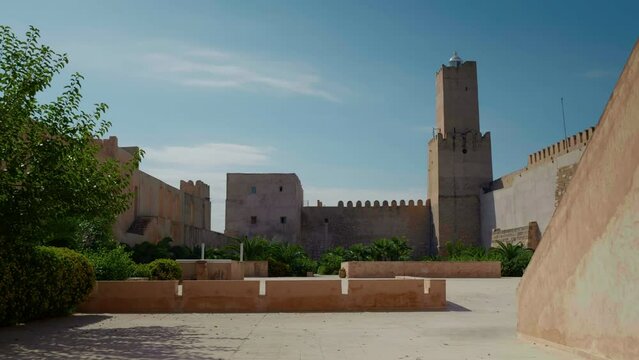 African Archaeological Museum in Sousse the terace shot. Old building tourism in african countries.