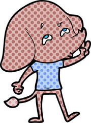 cartoon elephant remembering