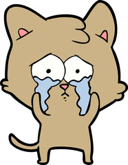 cartoon crying cat