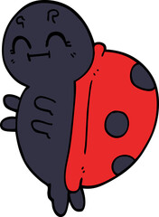 cute cartoon doodle ladybug