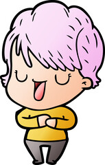 cartoon woman talking