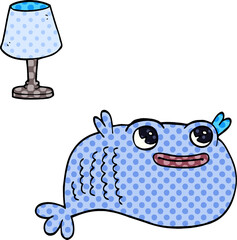 cartoon doodle of a fish