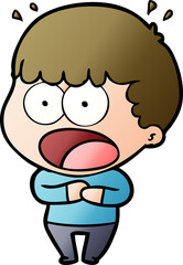 cartoon shocked man