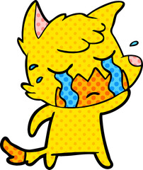 sad little fox cartoon character