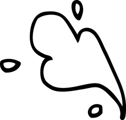 black and white cartoon blood spurt