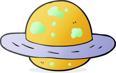 freehand drawn cartoon planet