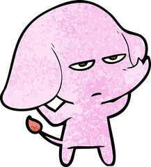 annoyed cartoon elephant