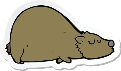 sticker of a cartoon bear