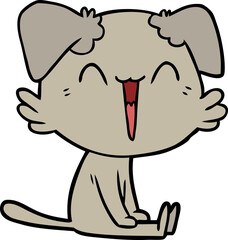 happy little dog cartoon