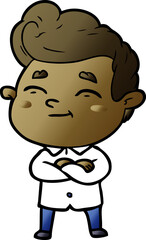 happy cartoon man