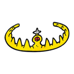 freehand textured cartoon tiara
