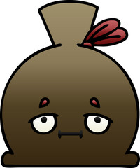 gradient shaded cartoon of a sack