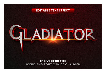 Gladiator vector text effect - obrazy, fototapety, plakaty