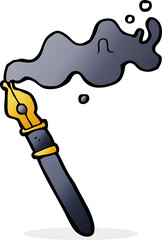 cartoon fountain pen