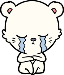 crying cartoon polarbear