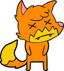 cartoon dead fox