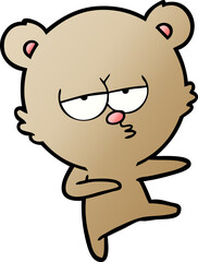 bored bear cartoon dancing