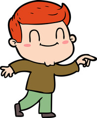 cartoon friendly man