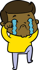 cartoon man crying