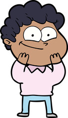 cartoon happy man