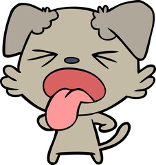 cartoon disgusted dog